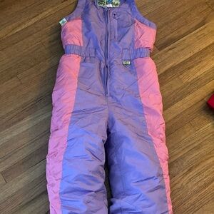 Kids Purple and Pink Snow Bib